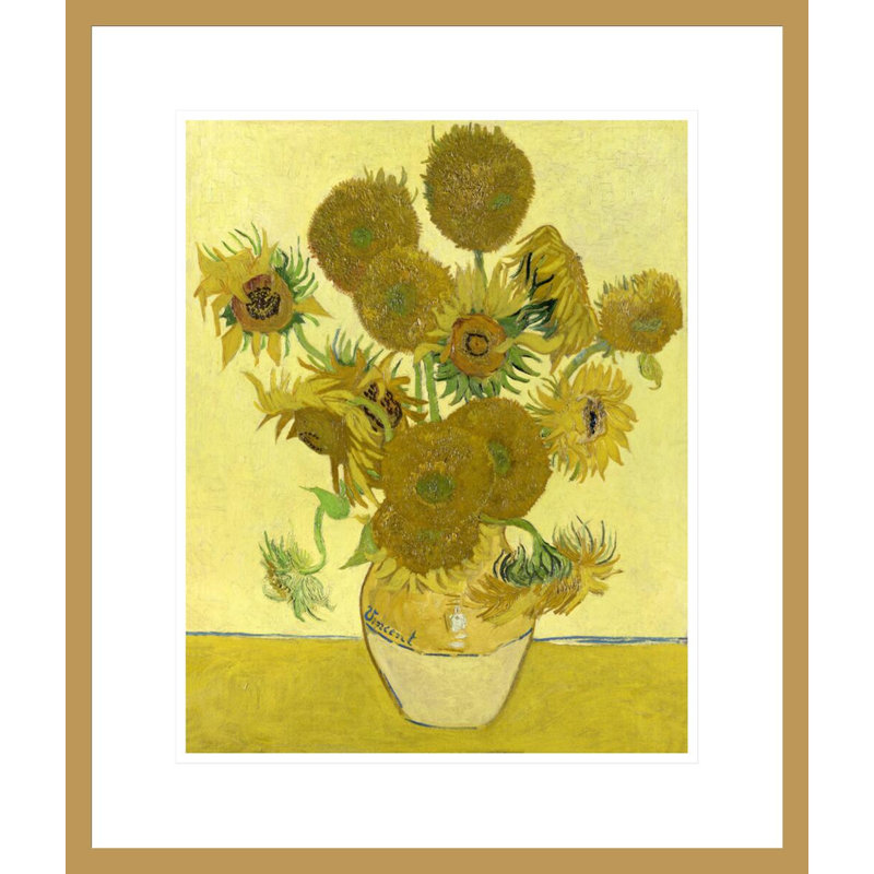 Tournesols par Vincent van Gogh, H 20,86 po x l 17,75 po