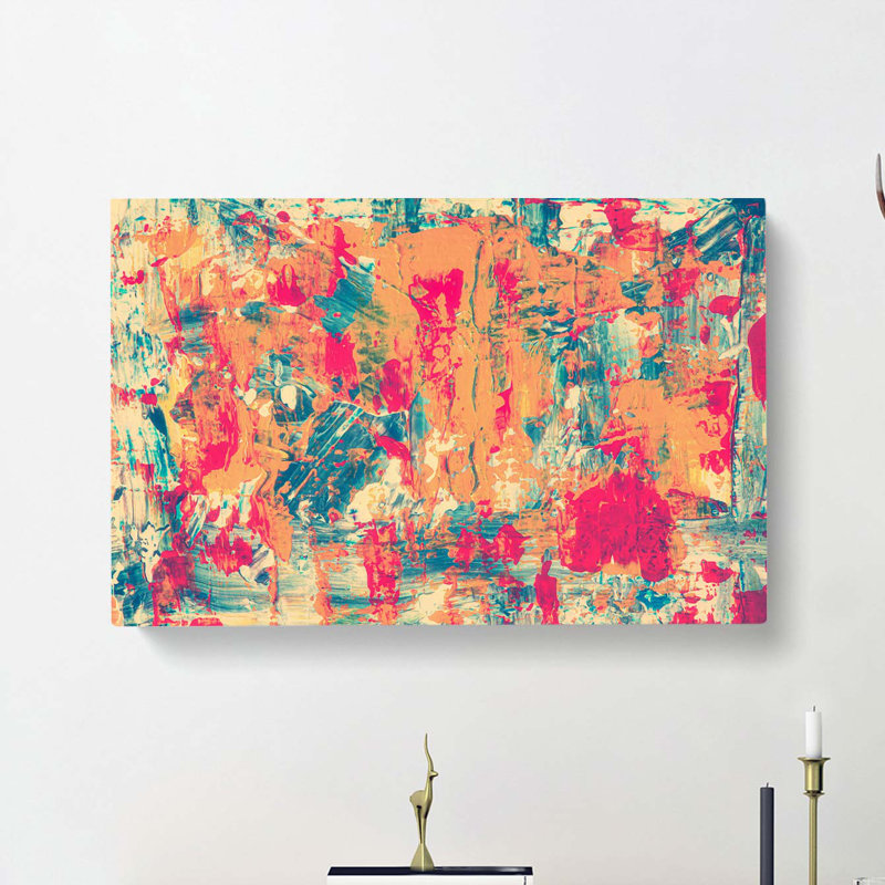 Abstract Art Painting Vol.220 by S.Johnson - Wrapped Canvas Painting, 35cm H x 50cm W x 3cm D