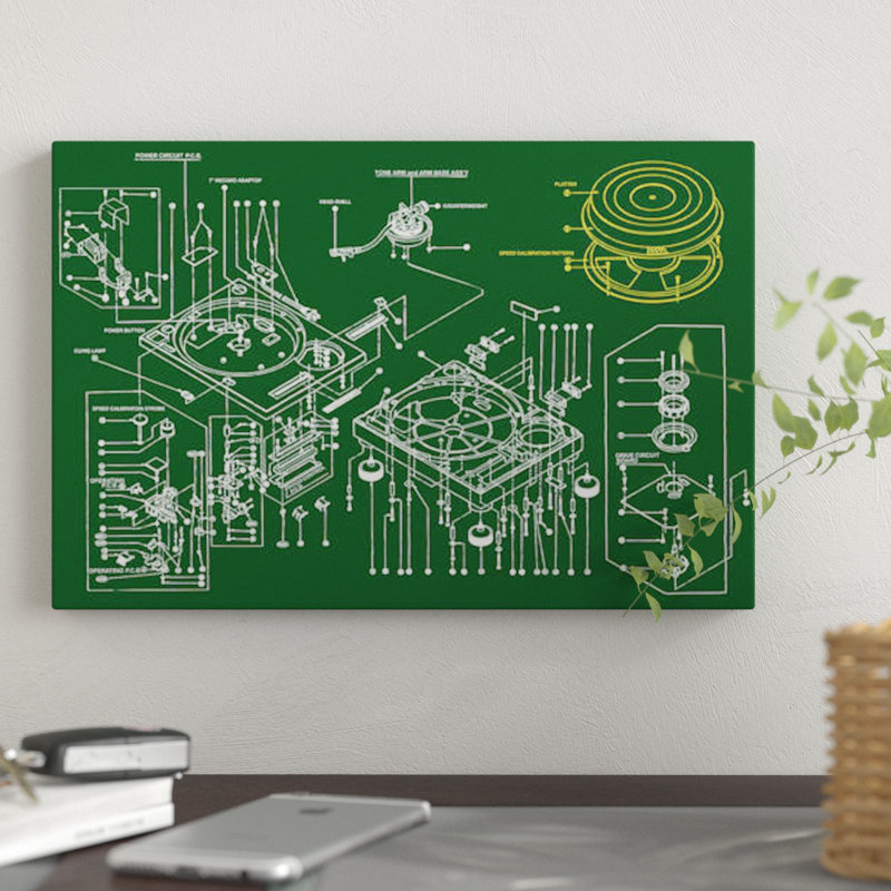 «BN Tech 1200», impression sur toile, H 8 po x l 12 po x P 0,75 po, Toile avec cadre noir