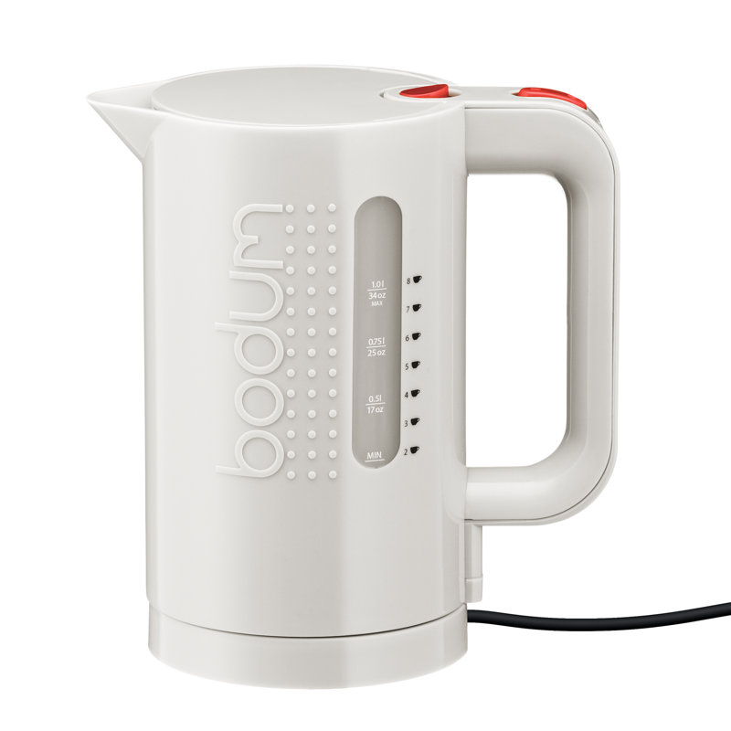 Bouilloire électrique Bodum Bistro, 1,06 pte, Blanc cassé