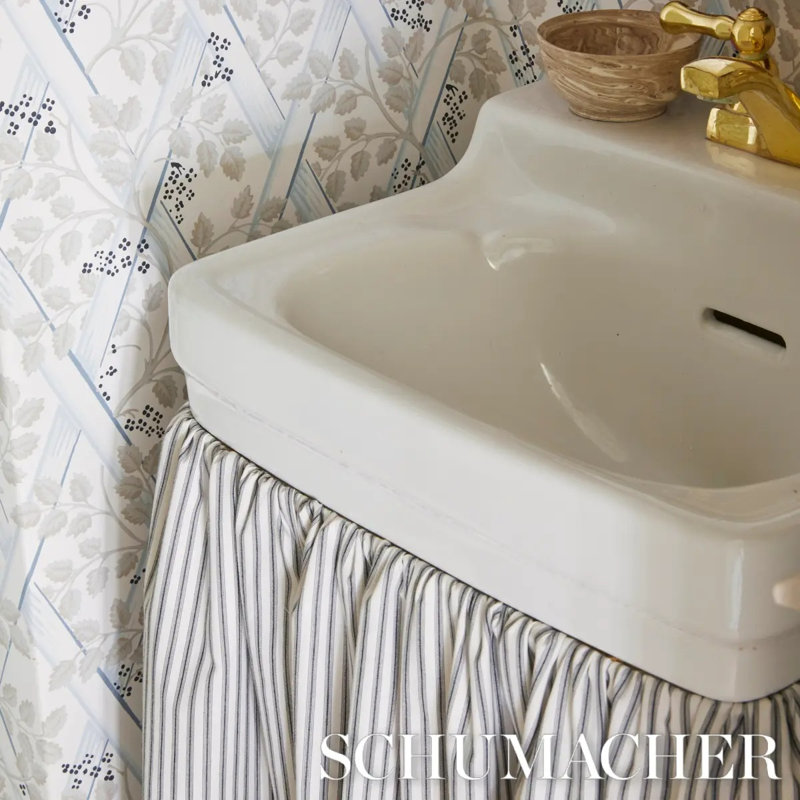 Wellfleet Ticking Stripe Fabric, Black