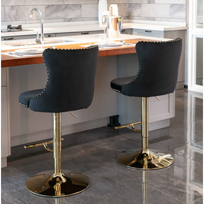 Pascola Swivel Adjustable Height Bar Stools Kitchen Barstools