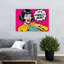 Excité, femme, déballage, rétro, art mural rétro-219532150