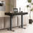 High-quality Swivel Computer Desk,Height Adjustable Reversible Standing Desk,Home office Desk,Power Outlet, Glass Top,Easy to assemble-1479363359-1489061077
