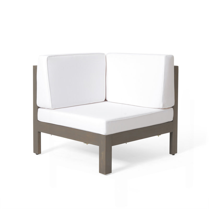 5-PIECE V SHAPE SOFA SET, WHITE