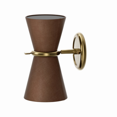 Gable Sconce (Antique Natural Brass with Russet Shade)