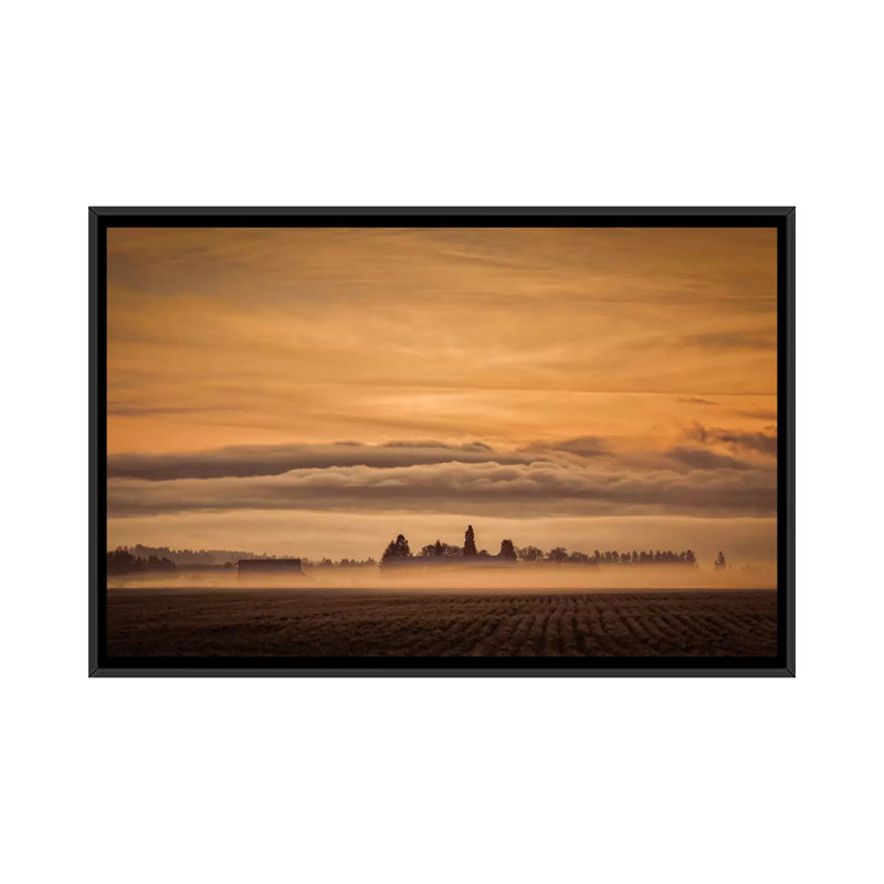 « réveil », reproduction de photo sur toile, H 18 po x l 26 po x P 1,5 po, Toile avec cadre noir, Pas de tapis