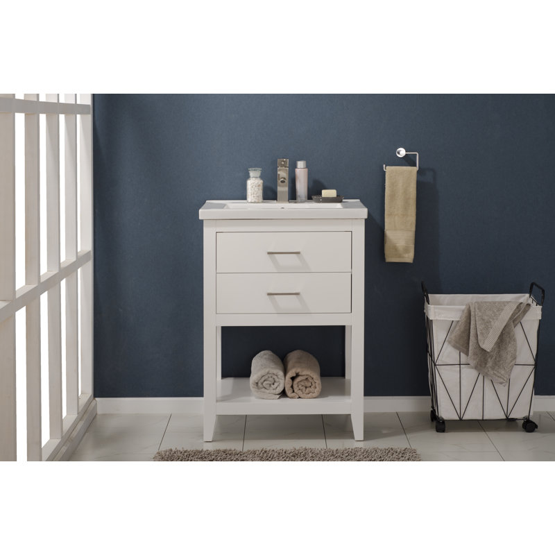 Ensemble de meuble-lavabo simple 24 po Eakins, Blanc