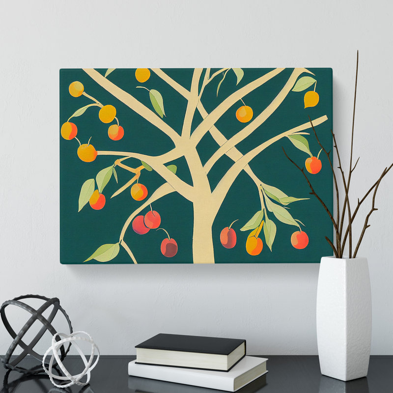 Fruit Tree Abstract - Wrapped Canvas, 40cm H x 60cm W x 3cm D