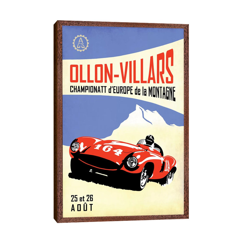 Ollon-Villars by Mark Rogan - Print on Canvas, Classic Brown Wood Framed, 66.04cm H x 45.72cm W x 3.81cm D