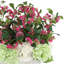 Hydrangeas and Dahlias in Pleated Vase
