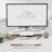 Cloud-Shaped Sturdy Wood Computer Monitor Stand Riser With Drawer, Multi-Purpose Desktop Organizer