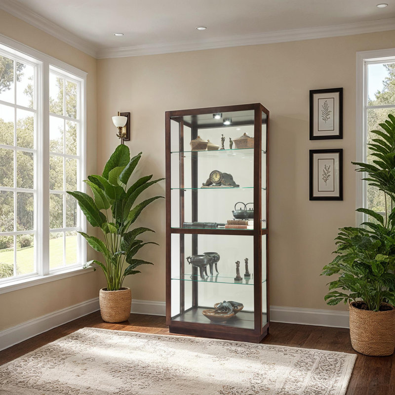 Jayden Lighted Curio Cabinet