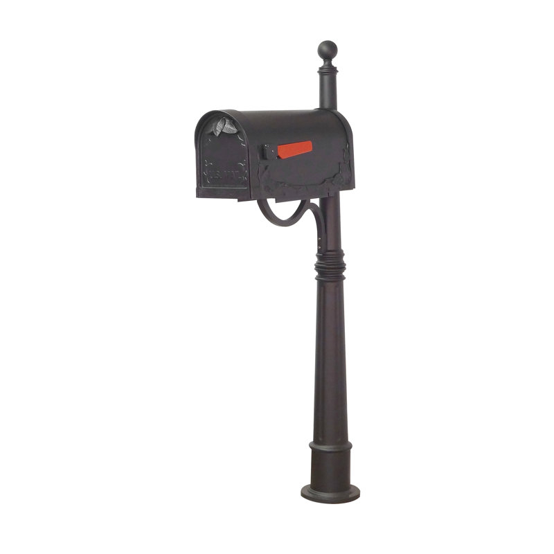 Schermerhorn Aluminum Post Mounted Post Box
