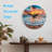 12 Inch Glass Wall Clock - Beach