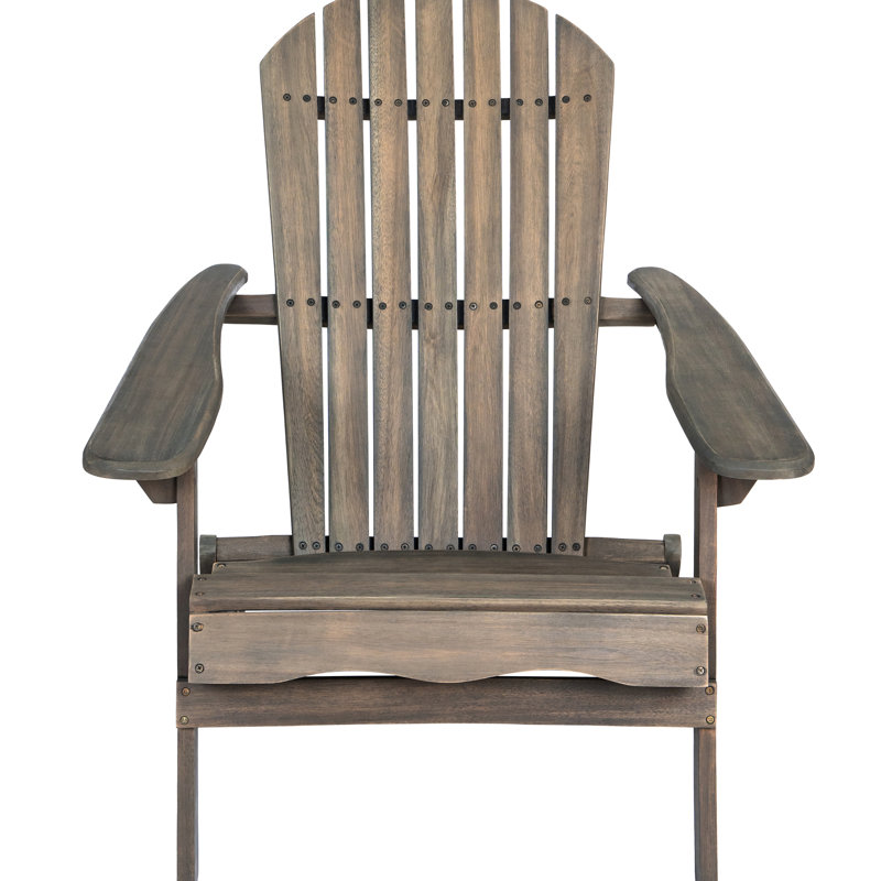 Chaise d'extérieur en bois gris, pliable pour faciliter le rangement, fabriquée en bois, Gris