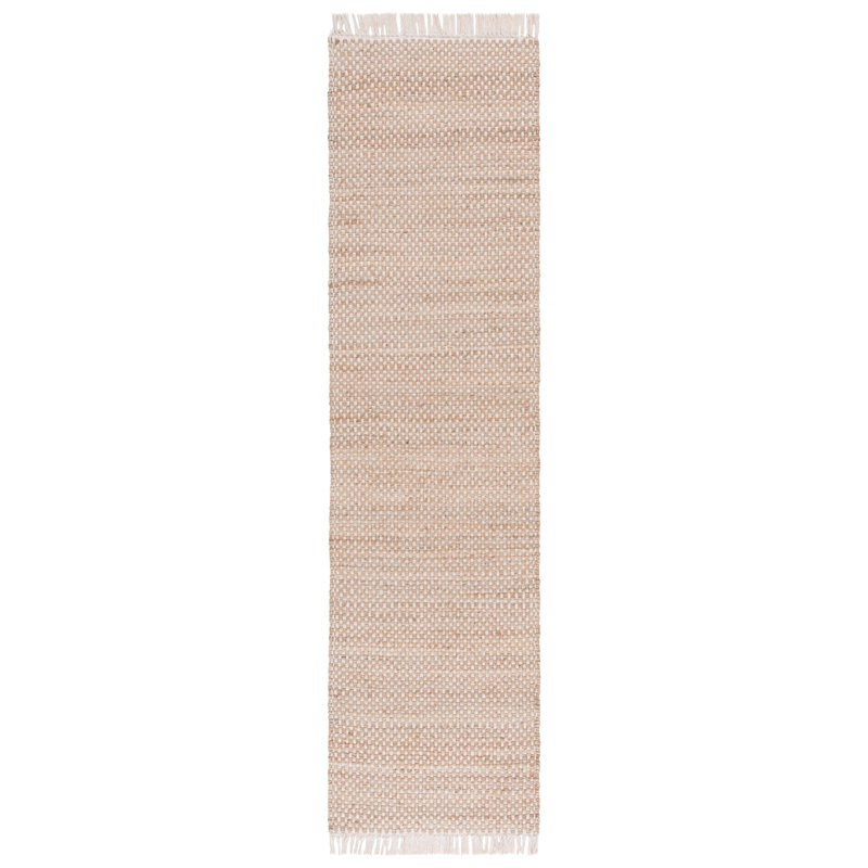 Tapis naturel / jaune Tije 978, Tapis de couloir 2 pi 3 po x 8 pi