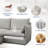 Upholstered Cloud Sofa, Modular Sectional Sofa, Modern  Down Filled Comfort Sofa With Romvable Cover For Living Room, Deep Seat-43379459