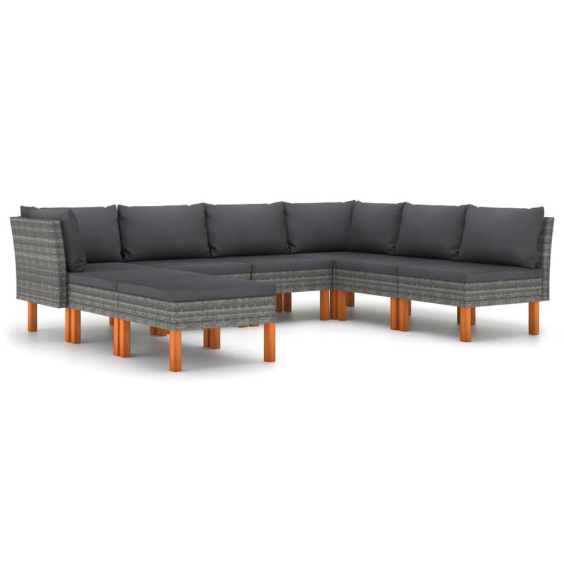 Ensemble de canapé modulaire d'extérieur en rotin PE
