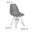 Chaise en plastique Daker avec base chromée-755139505