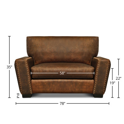 City Cowboy 78'' Leather Loveseat