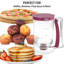 Distributeur de pâte à crêpes - Distributeur de pâte de 4 tasses avec poignée pour crêpes, gaufres, muffins et crêpes - Outils de cuisson (mauve)