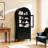 Dome Cabinet,Walnut,made of high-quality materials and antique craftsmanship, with large storage space-1444378919