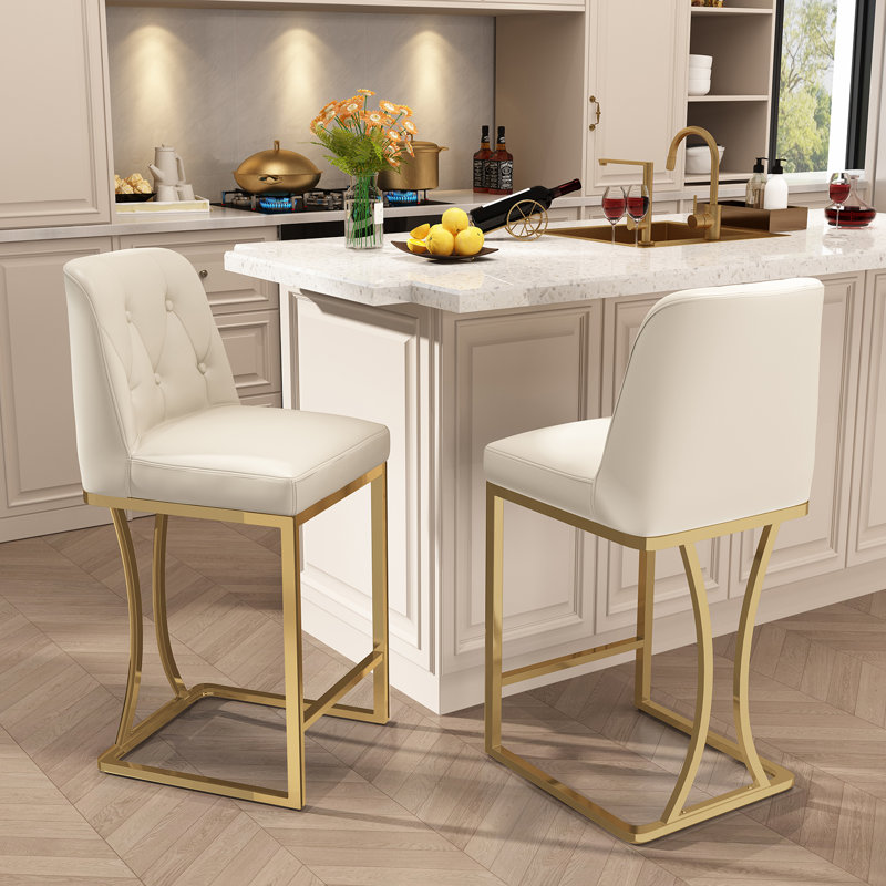 Tabouret de comptoir 24 po Yovany, Beige, 2