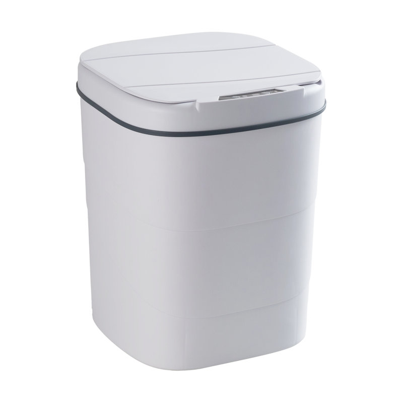 PP Touch Top Waste Bin, 14L, White