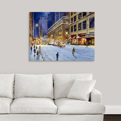 « kaufman clock » par jess hager, peinture sur toile