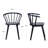 21.7" Contemporary Black Windsor Style Spindle Back Dining Chair