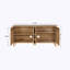 Carved Flower Door Large Storage Cabinet With Metal Handle Suitable for Living Room, Kitchen, Entryway-1086091475