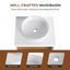 Meuble-lavabo flottant 24 po avec lavabo vasque rond blanc brillant-1611398755-1611398766