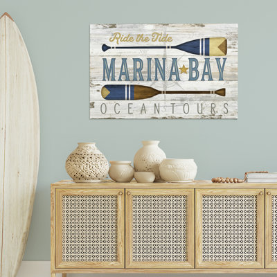 Ride The Tide Marina Bay Canvas Wall Art, design by Jennifer Pugh