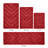Hugo Premium 100% Cotton 2370 GSM 4-Piece Tufted Bath Rug Set with Non-Slip Spray Latex Backing, OEKO-TEX® Certified, Super Absorbent & Machine Washable, Red-286268731-286268720