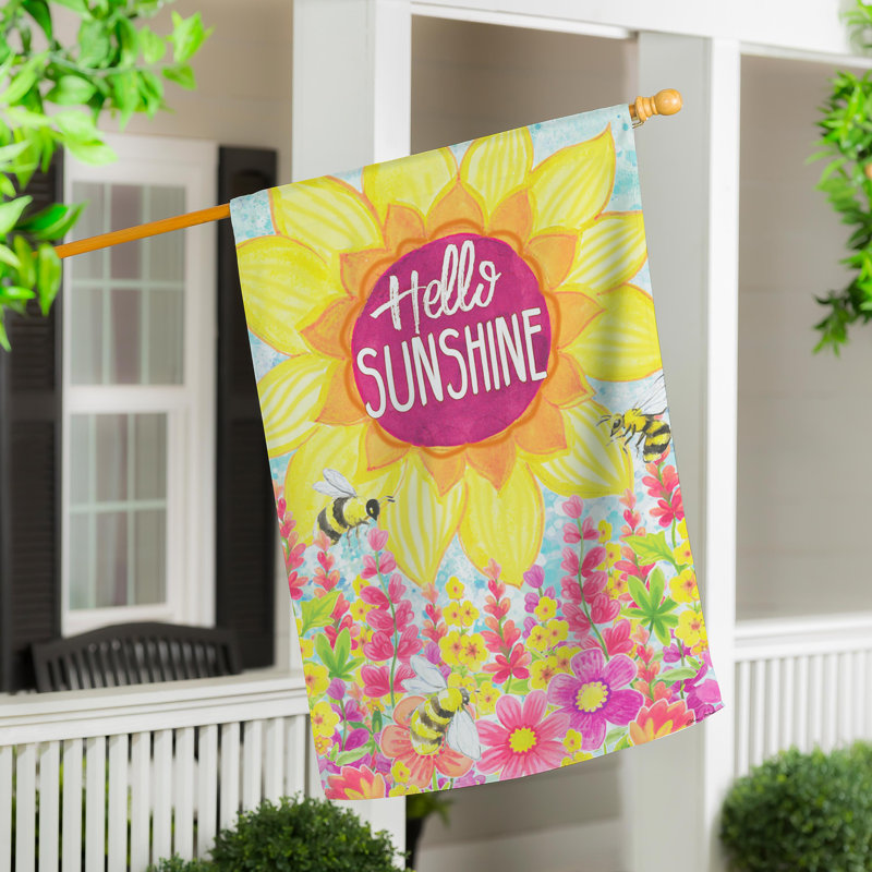 Drapeau de maison Hello Sunshine