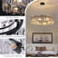 Luminaire suspendu moderne en cristal K9 de 8 lumières avec chaîne réglable pour lustre en cristal de luxe moderne