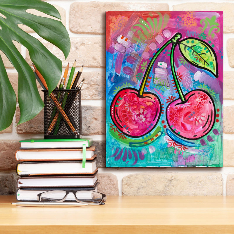 «Epic Graffiti» «Cherry Time» par Dean Russo, art mural sur toile, 12 po x 16 po, H 16 po x l 12 po x P 0,75 po