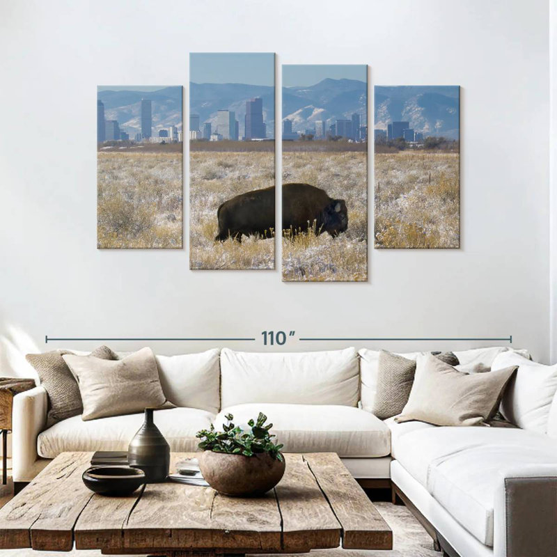 Brampt Denver Bison, 54" H x 84" W