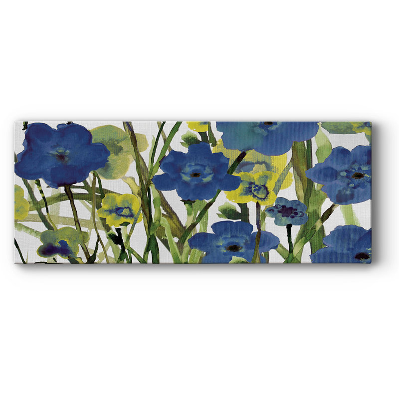Cueillette de fleurs sur toile, H 8 po x l 20 po x P 1,5 po