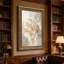 Art sur toile, vases en verre avec tourbillons dorés sur fond crème-316392592