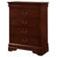 Commode 4 tiroirs Louis Phillipe, cerise-1626237786