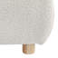 Grand lit plateforme tapissier avec deux têtes de lit amovibles, tissu Boucle, blanc