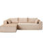 Corduroy modulaire à compression en forme de L beige désossé, méridienne confortable, siège profond et méridienne pour salon-1698401996