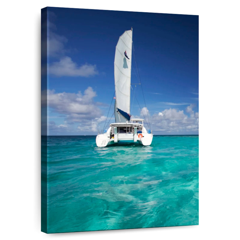 Aime Turquoise Sea Catamaran, 51" H x 34" W