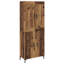  Highboard 2 Pcs Black Oak Engineered Wood-937935190