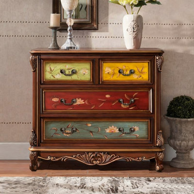 Solid + Manufactured Wood Accent Cabinet