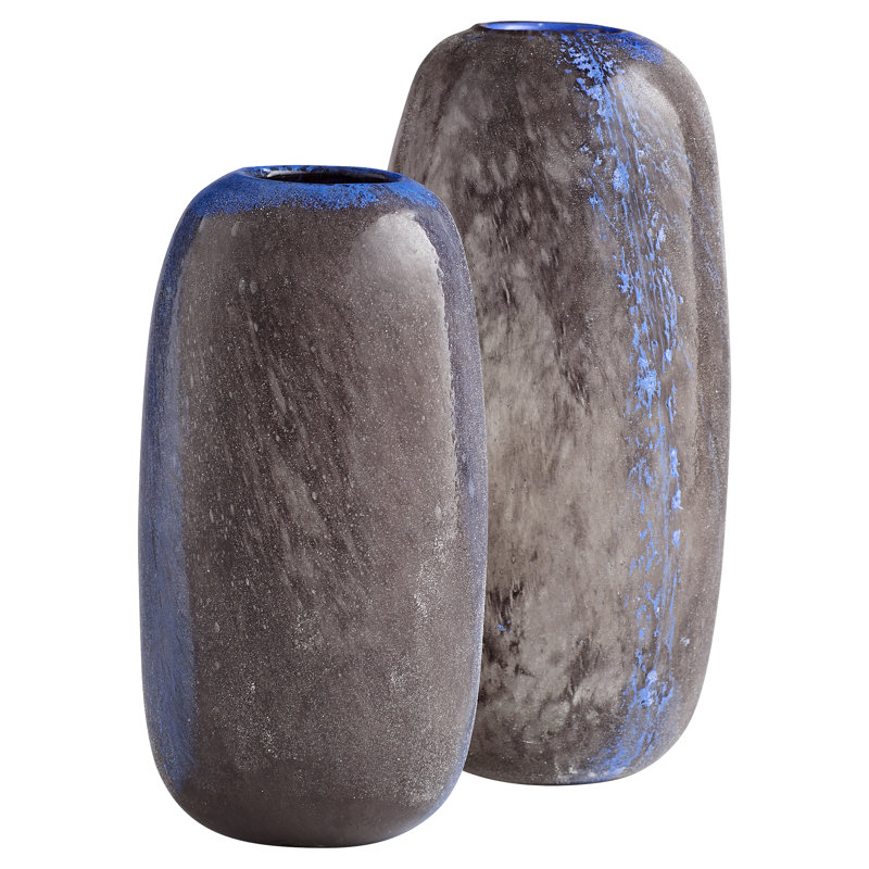 Bluesposion Glass Table Vase, 12.25" H x 5" W x 5" D