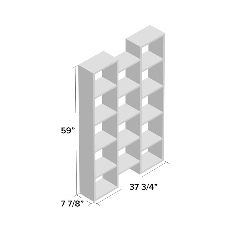 150cm H x 96cm W Standard Bookcase, White