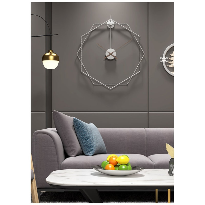 Doyle Skeleton Wall Clock, Silver